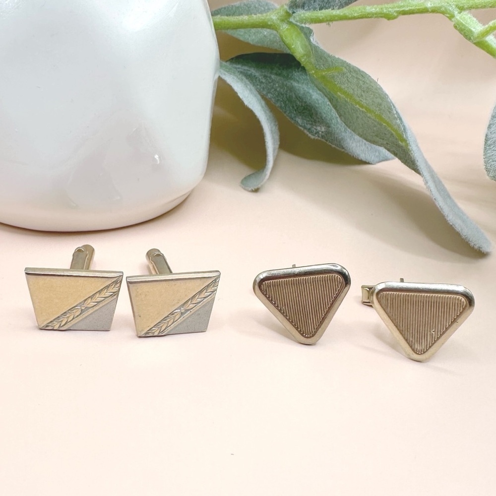 Two pairs of antique/vintage cuff links